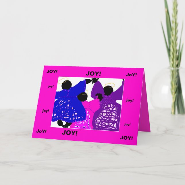 Carte de Noël/anges de joie (Devant)
