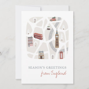 Carte de Noël anglaise Joyeuses Fêtes