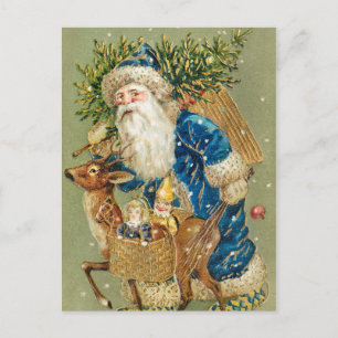Carte de Noël antique vintage Père Noël