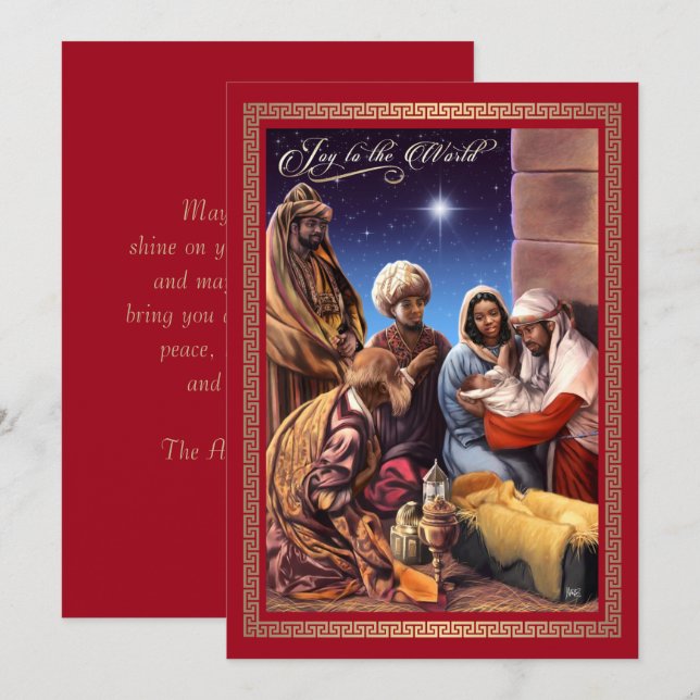Carte de Noël Appartement de la Nativité Américain (Devant / Derrière)
