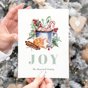 Carte de Noël aquarelle aux douceurs de Noël