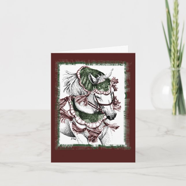 Carte de Noël Arabian Horse (Devant)