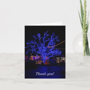 Carte de Noël Arbre Bleu