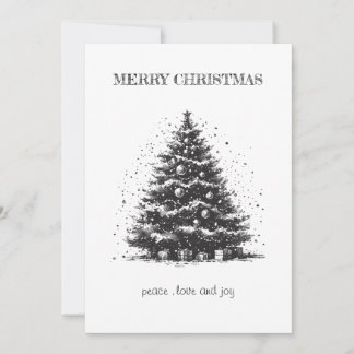 Carte de Noël Arbre de Noël Vintage
