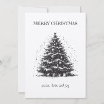 Carte de Noël Arbre de Noël Vintage