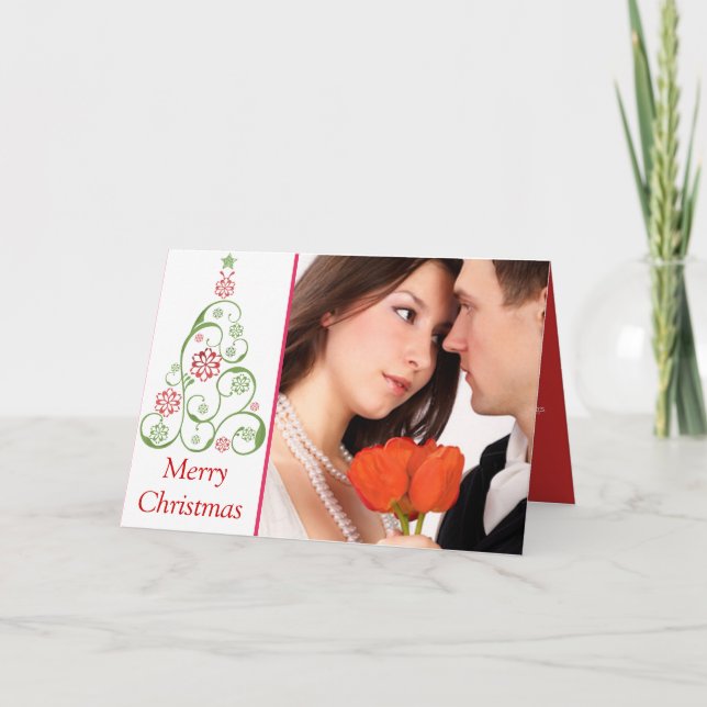 Carte de Noël Arbre de Noël Votre photo (Devant)