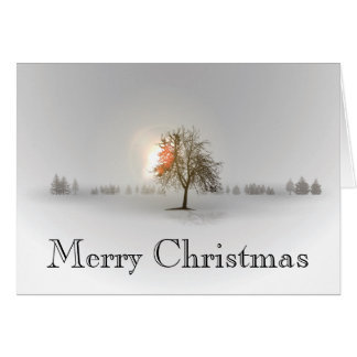 Carte de Noël Arbre Lone