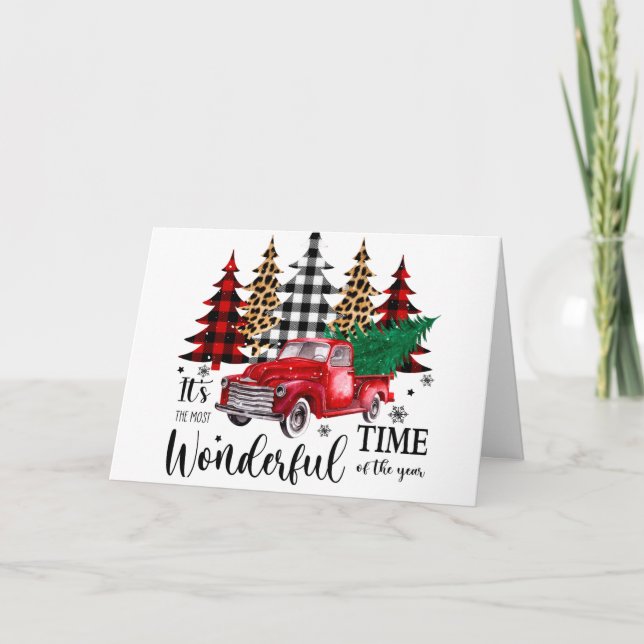 CARTE DE NOËL ARBRES PLANIFIÉS (Devant)