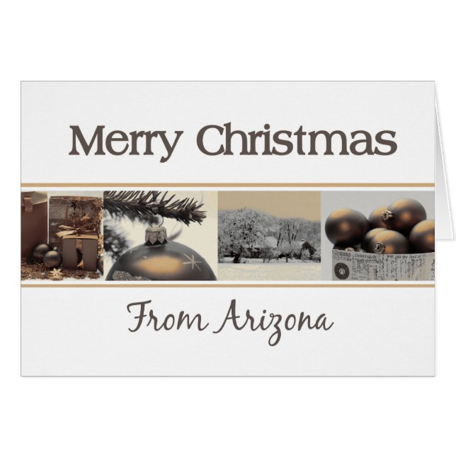 Carte de Noël Arizona, préciser (Devant horizontal)