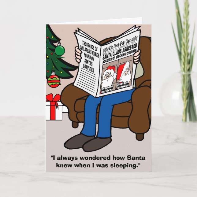 Carte de Noël arrêtée par le Père Noël (Devant)