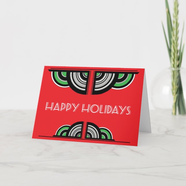 Carte de Noël Art déco (Devant)