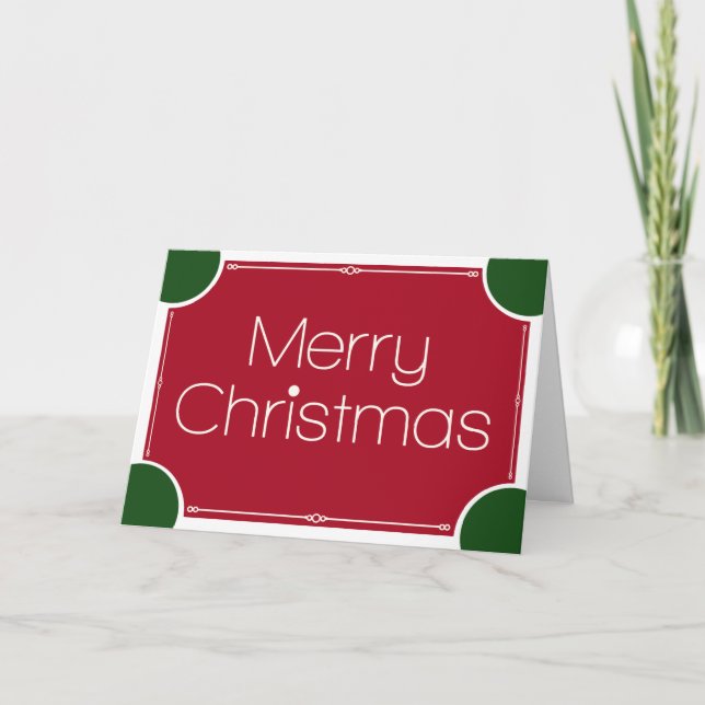 Carte de Noël Art déco simple (Devant)