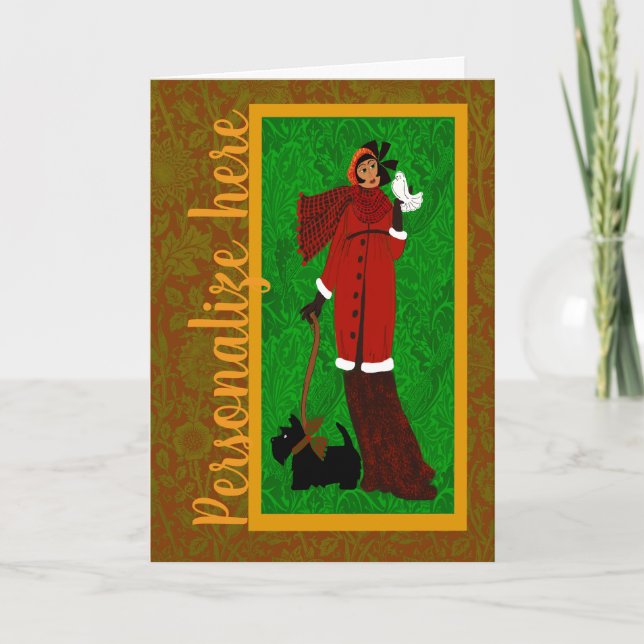 Carte de Noël Art Nouveau (Devant)
