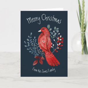 Carte de Noël Art populaire Joyeux Noël