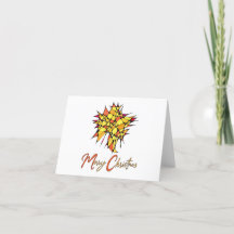 Carte de Noël artisanale avec graphique d'étoile