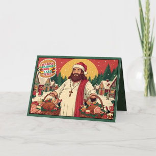 Carte de Noël athée pour les athées non régimeurs.