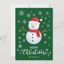 Carte de Noël au bonhomme de neige Joyeux Noël