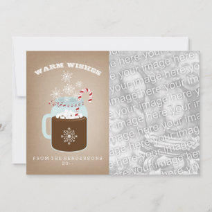 Carte de Noël au chocolat chaud