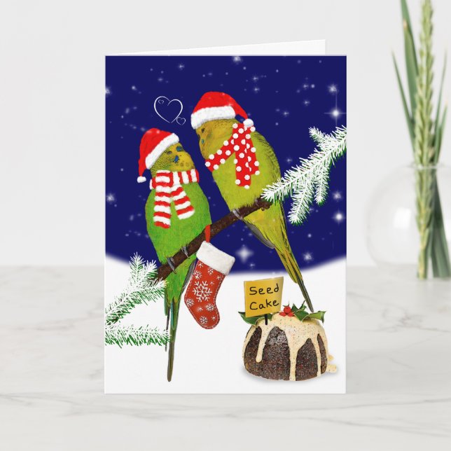 Carte de Noël au gâteau aux graines (Devant)