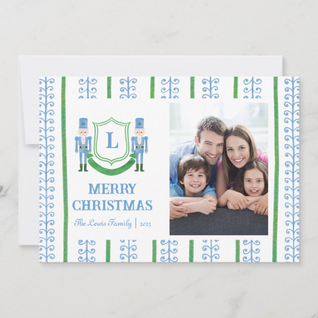 Carte de Noël au monogramme de Casse-Noisette (Devant)