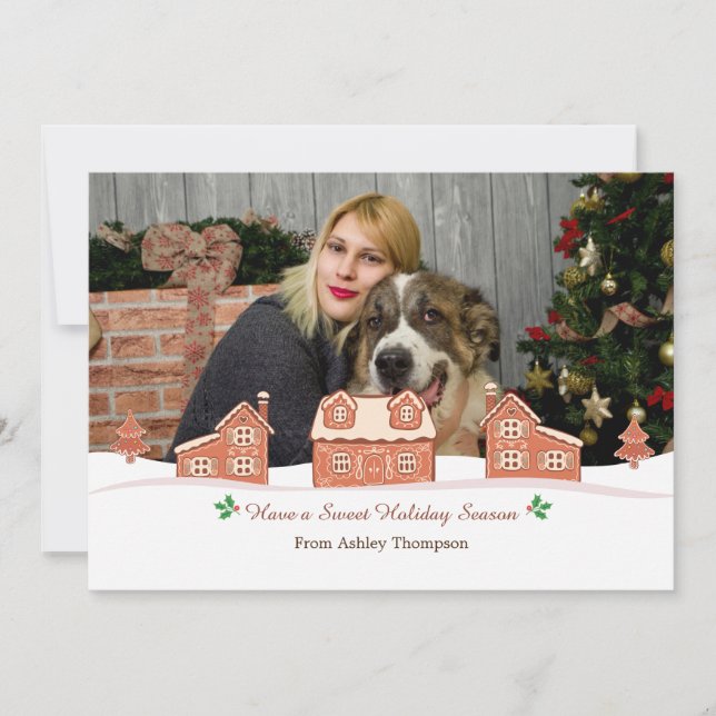 Carte de Noël au pain d'épices  (Devant)