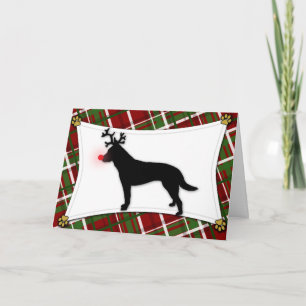 Carte de Noël australienne de renne de chien de
