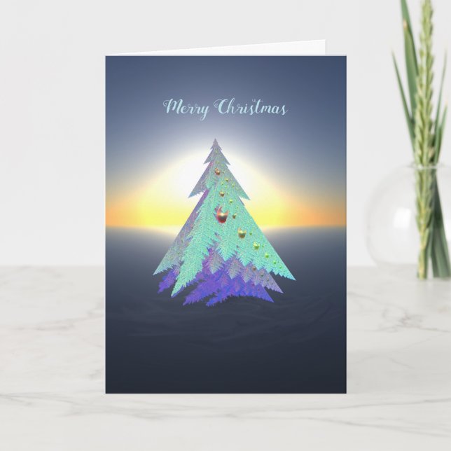 Carte de Noël aux beaux-arts avec arbre du concept (Devant)