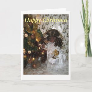 Carte de Noël avec ange noir