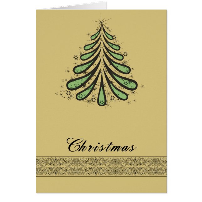 Carte de Noël avec arbre du concepteur (Devant)