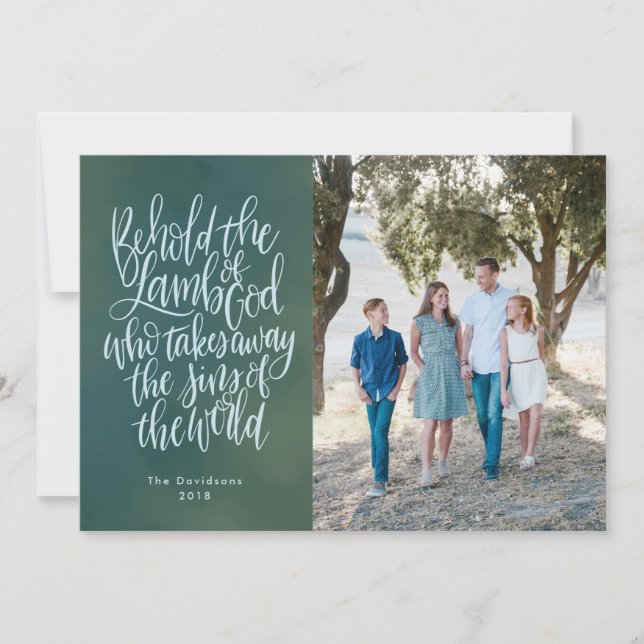 Carte de Noël avec Bible Verse (Devant)