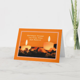 Carte de Noël avec bougies