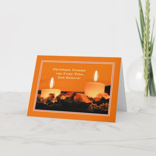 Carte de Noël avec bougies (Devant)