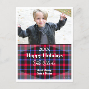 Carte de Noël avec carte postale Tartan - HAMbWG