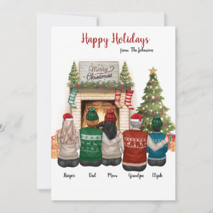 Carte de Noël avec clip art représentant un portra