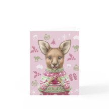 Carte de Noël avec des Animaux Australiens Mignons