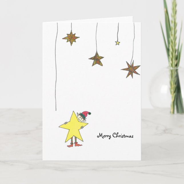 Carte de Noël avec étoile (Devant)