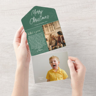 Carte de Noël avec grande photo détachable pour la