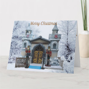 Carte de Noël avec Grotto et Nutcrackers