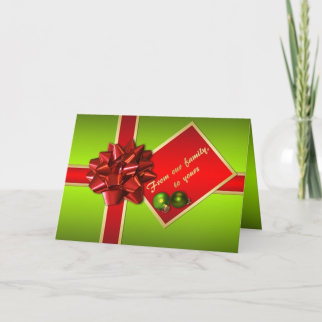 Carte de Noël avec insertion de photos familiales (Devant)