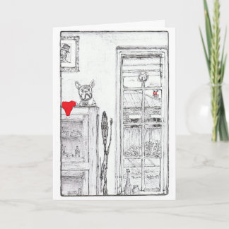 Carte de Noël avec le chien mignon