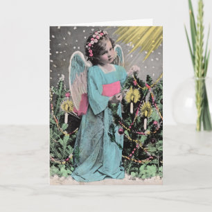 Carte de Noël avec le type vintage de bidon