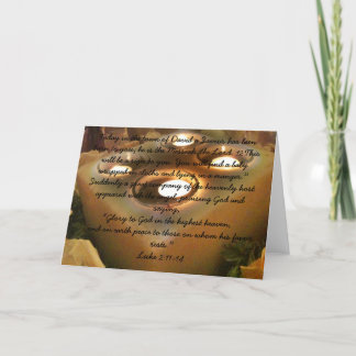 Carte de Noël avec le verset de la bible de Noël