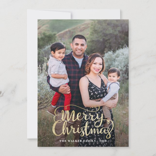 Carte de Noël avec lettrage manuel (Devant)