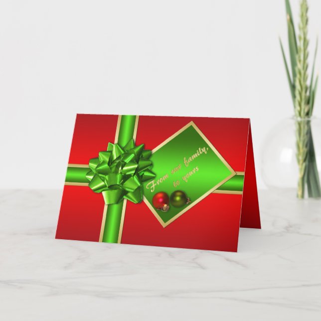 Carte de Noël avec l'insertion de photo de famille (Devant)