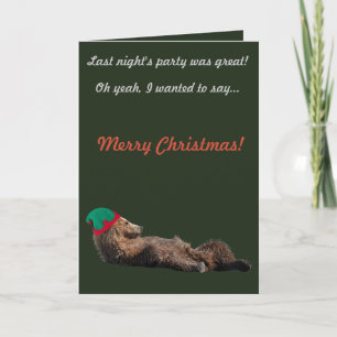 Carte de Noël avec oursons et aigle