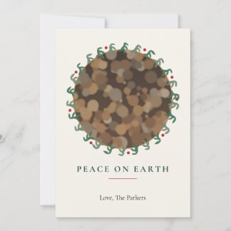 Carte de Noël avec photo de Couronne de Verdure Pa