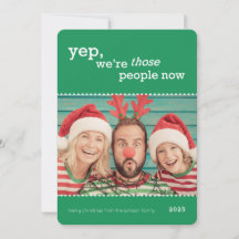 Carte de Noël avec photo de famille amusante