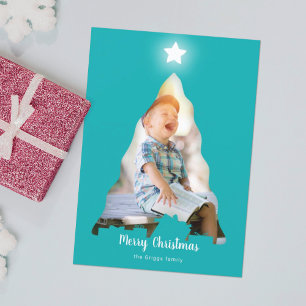 Carte de Noël avec photo du sapin