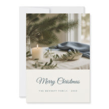 Carte de Noël avec photo et texte manuscrit