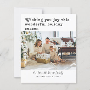 Carte de Noël avec photo et texte personnalisés